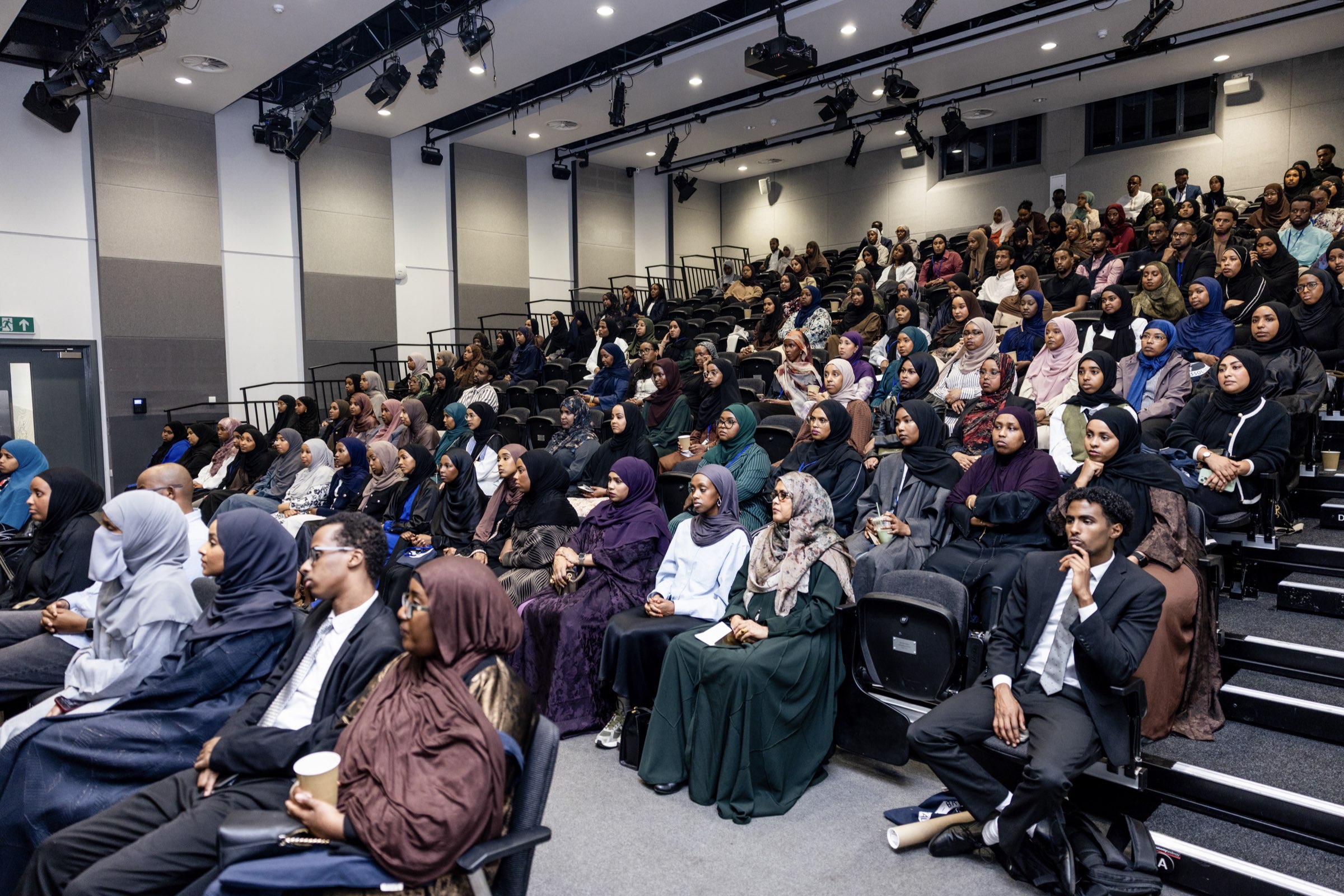 A full lecture theatre of Somali doctors, students and health professionals at the BSMA National Conference 2025
